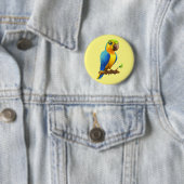 Badge Rond 5 Cm Perroquet (En situation)