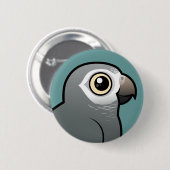 Badge Rond 5 Cm Perroquet de gris africain de Timneh (Devant & derrière)