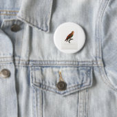 Badge Rond 5 Cm perroquet de macaw (En situation)