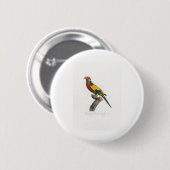 Badge Rond 5 Cm perroquet de macaw (Devant & derrière)