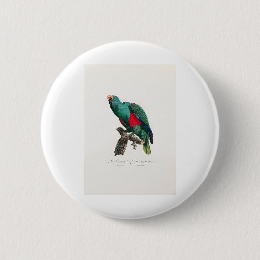 Badge Rond 5 Cm perroquet de macaw (Devant)