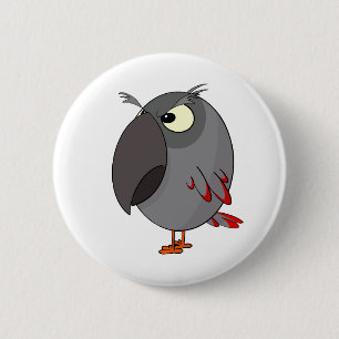 Badge Rond 5 Cm perroquet gris africain