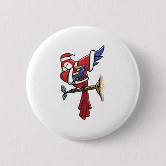 Badge Rond 5 Cm Perroquet tamponnant drôle pendant des vacances de