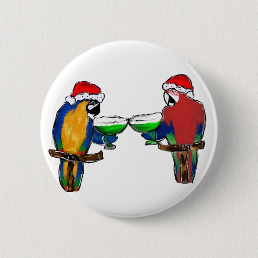 BADGE ROND 5 CM PERROQUETS (Devant)