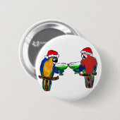 BADGE ROND 5 CM PERROQUETS (Devant & derrière)