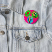 BADGE ROND 5 CM PERROQUETS (En situation)