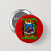 Badge Rond 5 Cm Perroquets de Fête (Devant & derrière)