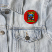 Badge Rond 5 Cm Perroquets de Fête (En situation)