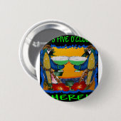 Badge Rond 5 Cm Perroquets de fête (Devant & derrière)