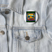 Badge Rond 5 Cm Perroquets de Fête (En situation)