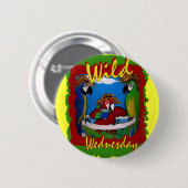 Badge Rond 5 Cm Perroquets de fête (Devant & derrière)