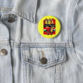 BADGE ROND 5 CM PERROQUETS DE FÊTE (En situation)