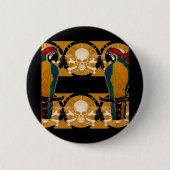 Badge Rond 5 Cm Perroquets de pirates (Devant)