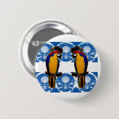 Badge Rond 5 Cm Perroquets Pirates (Devant & derrière)