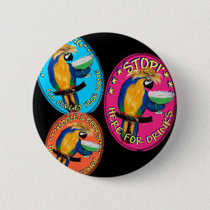 BADGE ROND 5 CM PERROQUETS SOÛLS