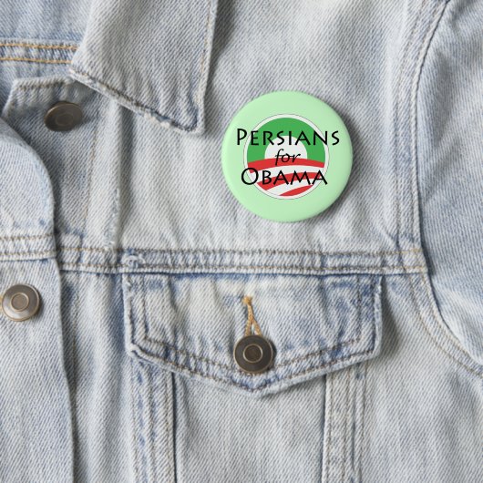 Badge Rond 5 Cm Persans pour Obama (En situation)
