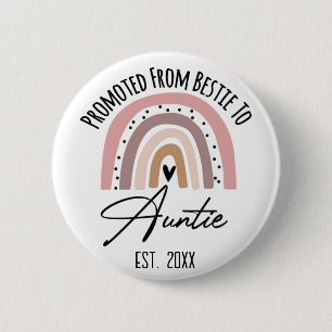 Badge Rond 5 Cm Persobalize Promu De Bestie À Tante EST 2024