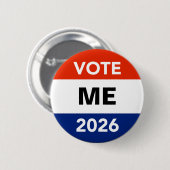 Badge Rond 5 Cm Personal Vote 2026 Midterm Election Campaign (Devant & derrière)