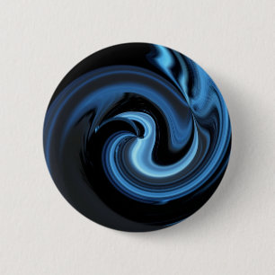 Badge Rond 5 Cm *personalize* bleu abstrait d'oiseau