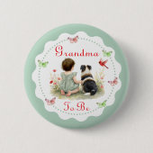 Badge Rond 5 Cm Personalized Baby Shower | Grandma To Be (Devant)