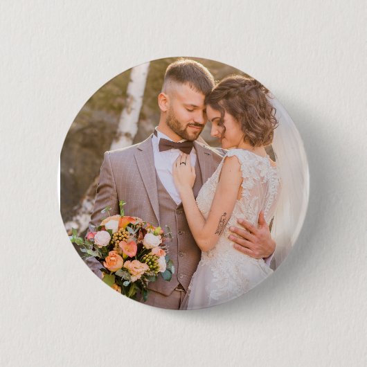 Badge Rond 5 Cm Personalized Custom Couple Photo (Devant)