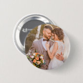 Badge Rond 5 Cm Personalized Custom Couple Photo (Devant & derrière)