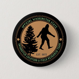 Badge Rond 5 Cm Personalized Funny Sasquatch Location and Research