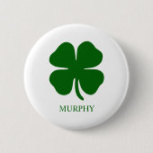 Badge Rond 5 Cm Personalized Green Clover (Devant)