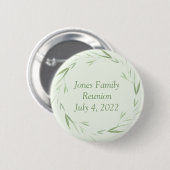 Badge Rond 5 Cm Personalized greenery theme family reunion (Devant & derrière)