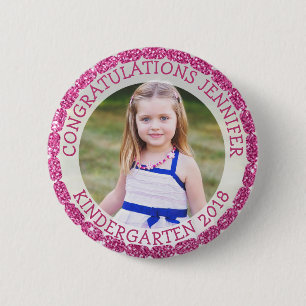 Badge Rond 5 Cm Personalized Kindergarten Graduate Photo Button