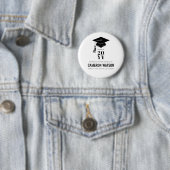 Badge Rond 5 Cm Personalized Modern Hat and Tassel Graduation (En situation)