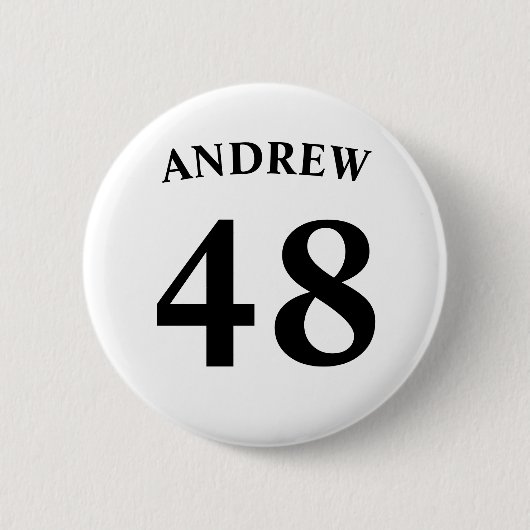 Badge Rond 5 Cm Personalized name and Jersey number  (Devant)