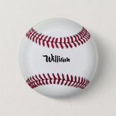 Badge Rond 5 Cm Personalized Name Baseball (Devant)