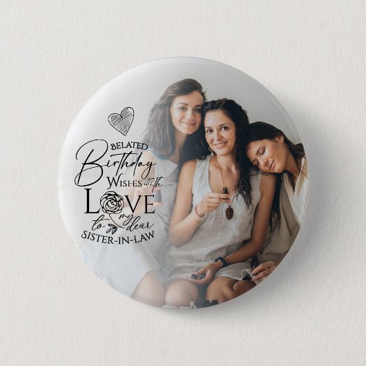 Badge Rond 5 Cm Personalized Sister-in-law Gifts (Devant)
