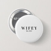 Badge Rond 5 Cm personalized wifey anniversary gift (Devant & derrière)
