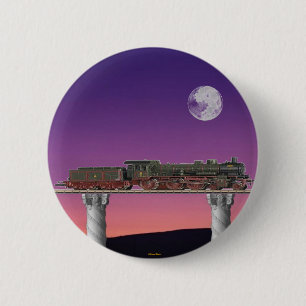 Badge Rond 5 Cm Personenzugbackround2, PersonenzugSchlepptender...