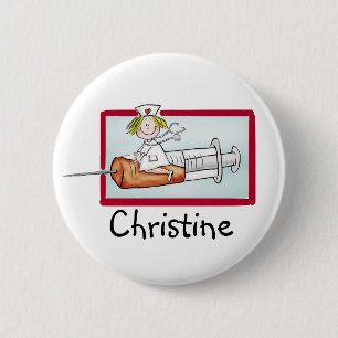 Badge Rond 5 Cm Personlaize avec le nom - bouton pour Supernurse