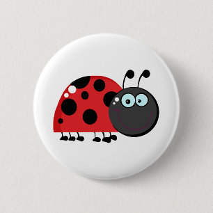 Badge Rond 5 Cm Personnage de dessin animé de coccinelle