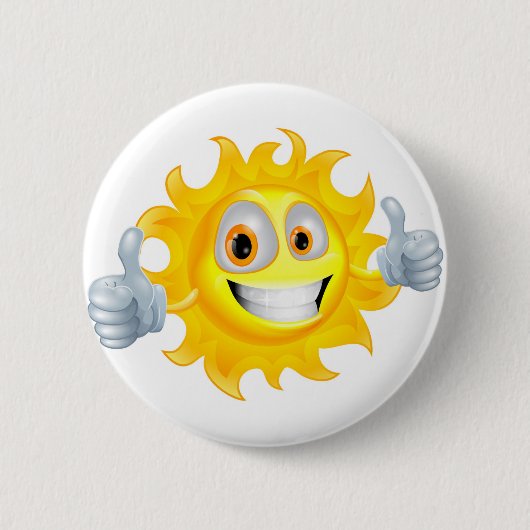 Badge Rond 5 Cm Personnage de dessin animé d'homme de Sun (Devant)