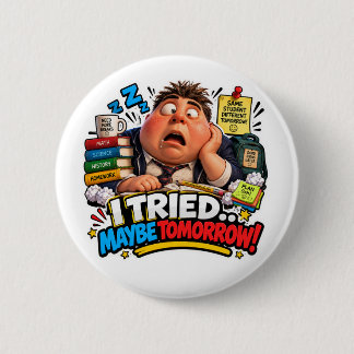Badge Rond 5 Cm Personnages drôles Ballon de rentrée scolaire