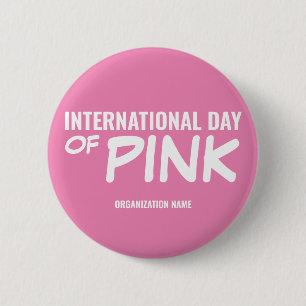 Badge Rond 5 Cm Personnalisable Journée internationale du rose