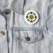 Badge Rond 5 Cm PERSONNALISABLE !  Shamrocks - Celtic irlandais (En situation)