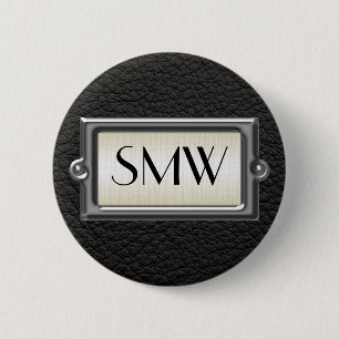 Badge Rond 5 Cm Personnalisation masculine exécutive à 3 lettres m