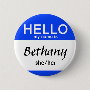 Badge Rond 5 Cm Personnalisé Bonjour Mon Nom Est Personnalisé No