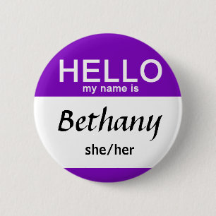 Badge Rond 5 Cm Personnalisé Bonjour Mon Nom Est Personnalisé No