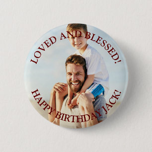 Badge Rond 5 Cm Personnalisé Joyeux Amour d'Anniversaire ET BÉNÉFI