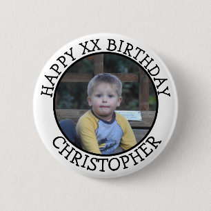 Badge Rond 5 Cm Personnalisé Joyeux Anniversaire Nom et âge