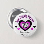 Badge Rond 5 Cm Personnalisé : Meilleurs amis pour toujours : (Devant & derrière)