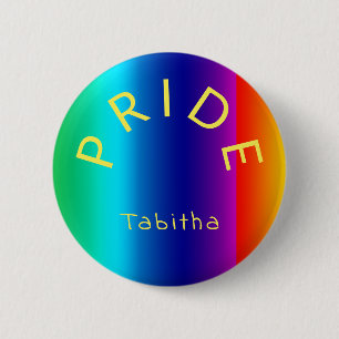 Badge Rond 5 Cm Personnalisé PRIDE Rainbow Multicolore