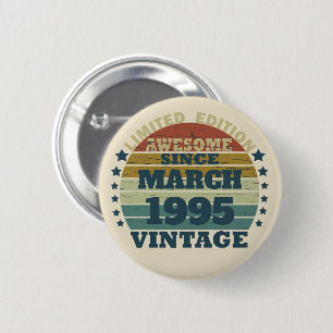Badge Rond 5 Cm Personnalisé Trente vintage 30e anniversaire